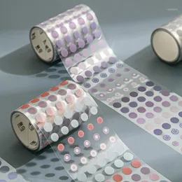 1 rotolo di scrapbooking punti colorati adesivi 60 mm x 3 m adesivi Washi nastro adesivo decorativo fai da te sfumatura di colore confezione regalo