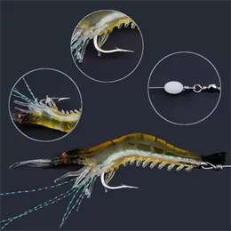 10pcs Soft Simulation Prawn Shrimp Fishing Floating Shaped Lure Bait Bionic Artificial Lures with Hook 90mm 7g