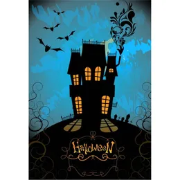 Party Decoration Halloween Scary Night Backdrop Spooky Castle And Bats Background Festive Pography Family Decor Po Booth