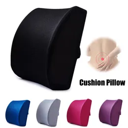 Soft Memory Foam Car Seat Pillows Lumbar Support Back Massager Waist Cushion Pillow For Chairs Home Office Relieve Pain 6 Color Cushion/Deco