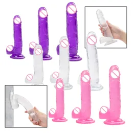 3 Размер Реалистичный фаллоимитатор с присосной чашкой Jelly Big Dildo Anal Sexy Toys для женщины Penis Butt Plug Penis G-Spot Orgasm Erotic Toy