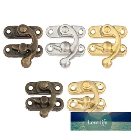 Lucchetto in ferro bronzo antico Hasp Hook Lock per mini scatola di legno per gioielli con viti Hardware per mobili Decorazione domestica Prezzo di fabbrica design esperto Qualità più recente