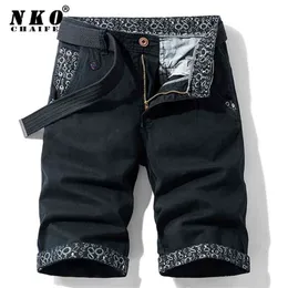 CHAIFENKO Men Summer Cotton Casual Cargo Shorts High Quality Army Tactical Short Pants Loose Pocket Military 210806