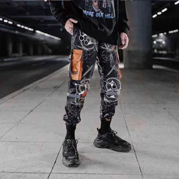 Losse Sport Casual Broek Mannen Beam Voet Harembroek Comics Gedrukt Joggers Heren Hip Hop 0214