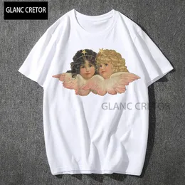 T-shirt da donna estetica Baby Angel Print 2021 Summer Tshirt Maglietta a maniche corte Harajuku Streetwear