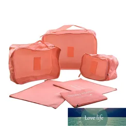 6 sztuk / zestaw Oxford Organizer Bag Travel Packing Cubes Zestaw Organizator Bagaż Kosmetyczny Torba Duża Pojemność Torba do przechowywania Sortowanie Cena Fabryczna Ekspert Design Quality Najnowsze