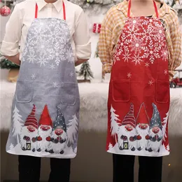 Schürzen Frohe Weihnachten Schürze Niedlicher verstellbarer Zwergschneeflocke Kochen Hausarbeit für Erwachsene