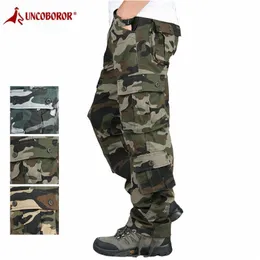 Camouflage Camo Cargo Pants Men Casual Multi-pockets Baggy Combat Loose Trousers Overall Army Military Tactical Pants Hombre 44 211112