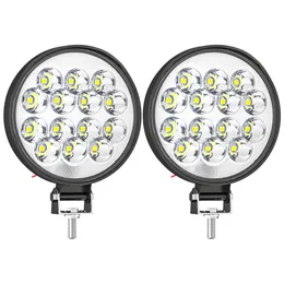 42W 자동차 LED 작업 빛 9V-60V 라운드 6500K 1200LM 슈퍼 밝은 일광 오토바이 트럭에 대 한 흰색 작동 조명 램프