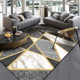 Carpets Northern European-Style Rug Marble Triangular Geometric Mosaic Carpet Living Room Bedroom Bed Blanket Kitchen Floor Mat