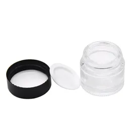 2022 Mellanstorlek Transparent Glas Lufttät Stash Jar Portable Vakuum Seal Wax Oil Jar Tobacco Herb Storage Vattentät behållare