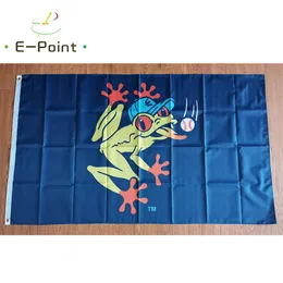 MiLB Everett AquaSox-Flagge, 3 x 5 Fuß (90 x 150 cm), Polyester-Banner, Dekoration, fliegender Hausgarten, festliche Geschenke