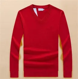 2021 nuova moda maglione con scollo a V per la moda da uomo manica lunga coccodrillo ricamo maglioni autunno maglioni pullover allentati per maglioni da uomo