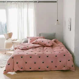 Bedding Sets E-star China Store Rice Roll Pink Print Four Of Knitted Cotton Bed