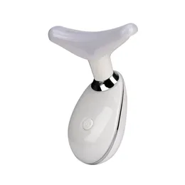 EMS LED Photon Therapy Neck Massager Face Lifting Winkle Remover Device Skin Rejuvenation