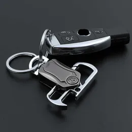 Ölflaskaöppnare Keychain Unik Pocket Knife Zinc Alloy Nyckel Kedja Metall Mode Multifunktionella Män Bil Spela Key Ring Tool G1019