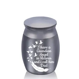 Five-Color Optional Feather Cremation Urn Pendant Aluminum Alloy Metal Jar Used For Ashes Memorials Of Humans/Pets