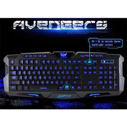 US stock A877 114-Key LED Backlit Wired USB Gaming Keyboard Black a05 a38