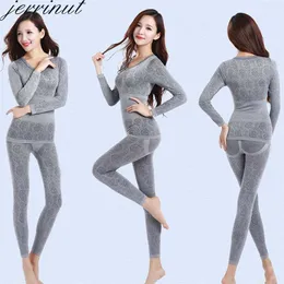 Jerrinut Thermal Underwear Women Long Johns Women For Winter Warm Long Johns Cotton Sexy Thermal Underwear Set For Women 211110