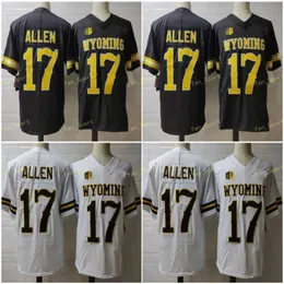 NCAA Wyoming Cowboys #17 Josh Allen Brown White Jersey Coffee Cheap College Football Stitcehd No Name Masculino Juventude Infantil Feminino Adulto S-3XL