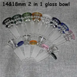 Hookah Glass Slides Bowl Pieces Bongs Bowls Funnel Rig Accessories Ceramic Nail 18mm 14mm Male Female Heady Smoking Water pipes dab rigs Bong Slide