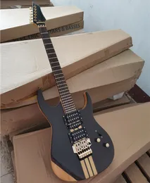 6 Strings Neck-thru-Body 24 Frets Golden Hardware Electric Guitar with Tremolo Bridge,HSH Pickups,can be customized