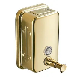 Liquid Soap Dispenser Luxuy Gold Wand Mounted Hand Bathroom Shampoo Box Groothandel en Retail 500/800 / 1000ml