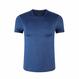 Running Wear Outdoors Sports Gym T Shirt Mężczyźni Krótki Rękaw Suchy Fit Koszulka Kompresja Stretch Top Trening Fitness Training S-6XL