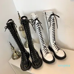 Женские сапоги Martin с пряжками в Европе и Америке, женские прямые ботинки Kelly из натуральной кожи, рыцарь
