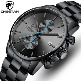 Relógios masculinos esportivos à prova de água CHEETAH relógio de luxo de marca superior relógio de pulso masculino de negócios de quartzo Relogio Masculino 220225