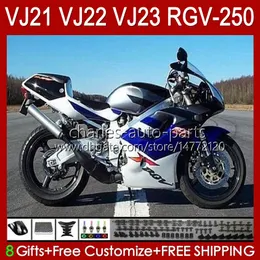 鈴木RGV250 SAPC VJ220 SAPC VJ22 RGV-250 Panel 1990 1991 1996 1995 1995 1996 20HC.38青光沢のあるRVG250 VJ 22 RGVT-250 RGVT RGV 250CC 250 CC 90 91 92 93 94 95 96フェアリング