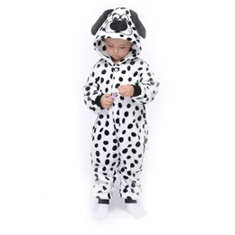 Dalmatier Kids Kigurumis Onesie Pyjamas Sleepwear Cartoon Puppy Dog Girl Boy Party Homewear Jumpsuits Barn Kostym Kläder 211109