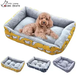 (S-3XL) Large Pet Cat Dog Bed 5Colors Warm Cozy Dog House Soft Fleece Nest Dog Baskets Mat Autumn Winter Waterproof Kennel 210915