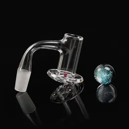 Fully Weld Quartz Blender Spin Banger Nail with Smoking Beveled edge Domeless Nails for Glass Water Bongs