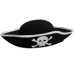 Pirate Hat Child Adult Halloween Cosplay Decor Felt Cap Pirates Skull Captain caps Masquerade holiday Party costume Prop