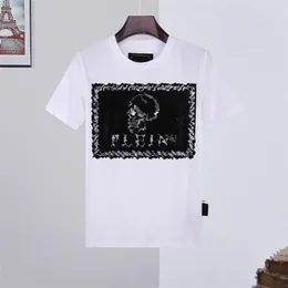 Famous brand High quality Skull T-shirt cotton round neck men's T-shirt European and American fashion letters printed logo Summer casual couple short sleeves