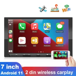 Bilradio CarPlay Android 10 1 + 16G 2 DIN 7 tums stereo mottagare Support AHD GPS Bluetooth Autoradio bil multimedia spelare