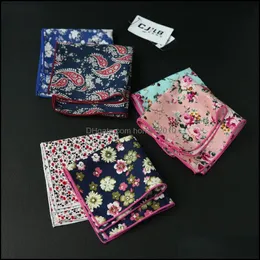 Presidential Packen Square zakdoek 10 stks /partij 27colors Selecteerbare Koreaanse modeontwerper Heren Print Flower Cotto