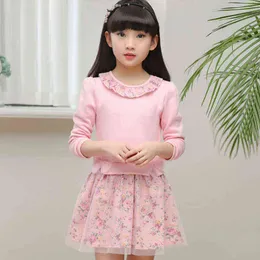 Kids Autumn Dress Long Sleeve 2021 Winter Girl Princess Dresses Children Dresses For Girls 2 3 4 5 6 7 8 9 10 11 12 Years Old G1218