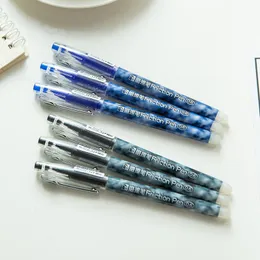 Gel canetas criativas de mármore criativo batida de caneta apagável de caneta fornecimento de papelaria papelaria escolar
