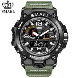 Smael Fashion Mens Zegarki LED Sport Wodoodporne Zegarki Męskie Top Luksusowa Marka Cyfrowy Mężczyzna Kwarcowy Wrist Watch Relogio Masculino