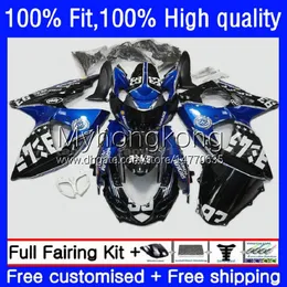 Bodys injektion för SUZUKI GSXR 1000CC 1000 CC K9 09 10 11 12 13 14 16 28NO.63 GSX-R1000 GSXR1000 2009 2010 2011 2012 2013 2015 2016 GSXR-1000 09-16 BLK Blue New Oem Fairing