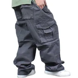 Wide Leg Hip Hop Pants Men Casual Cotton Harem Cargo Pants Loose baggy Trousers Streetwear Plus Size Joggers Men Clothing 211201