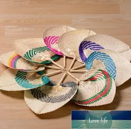 50pcs Palm Leaves Fans Handmade Wicker Multicolor Palm Fan Traditional Chinese Craft Home Decoration Gifts SN1815 Factory price expert design Quality Latest Style