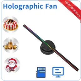 Light Beads High 3D Holographic Fan Advertising Machine Suspended Dynamic Projection Naked-eye Three-Dimensional Led Rotating Display