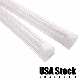 Yeni V-şekilli 4ft 8ft Soğutucu Kapı LED'leri Tüpler T8 Entegre LED'ler TALBS Çift Taraf SMD2835 LED Floresan Işıklar 110 V LED Dükkan Işık