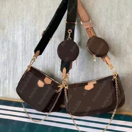 Lyxig designer väskor grossist amylulubb handväska kompositväska handväska messenger axelväskor tre stycken för kvinnor läder satchel kors kroppspaket