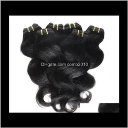 Hair 20Bundles/Lot 100Percent Brazilian Virgin Human Weave Wavy Body Wave Natural Color Hair Extensions Wholesale