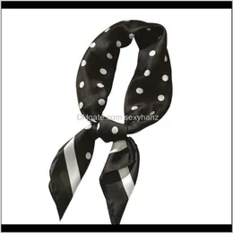 Wraps Hats, перчатки AESSOOSIOEL POLKA DOT Office Sece Conf Cing ediner ежедневно подарок мода шифон элегантные женщины квадратные шарфы вскользь