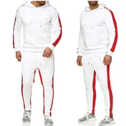 Partihandel Man Tracksuits Street Fashion Trend Hooded Toppar Byxor Sportkläder Outfits Designer Man Sport Tröjor Två Piece Set